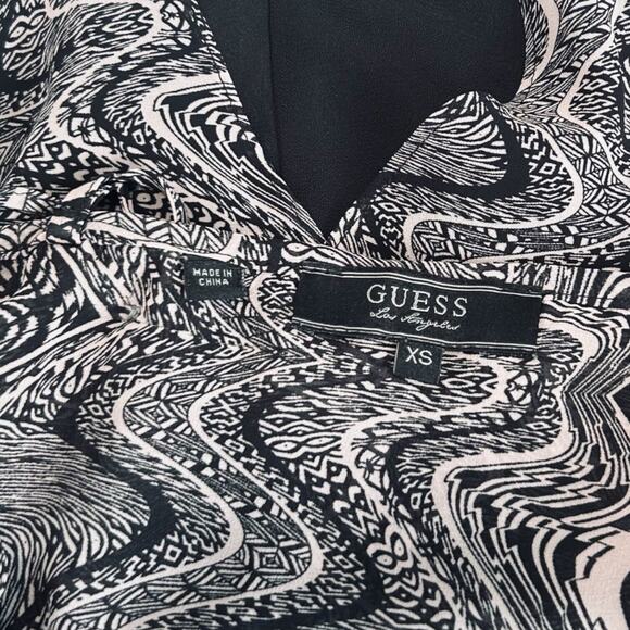 GUESS Sexy Adjustable Spaghetti Cami Tank Top Open Blouse SZ XS LAYERED FRONT - Picture 8 of 12